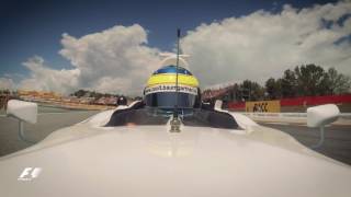 Carles Puyol Experiences An F1 Lap in Barcelona  2017 Spanish Grand Prix [upl. by Sielen205]