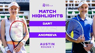 Harriet Dart vs Erika Andreeva  2023 Austin Round 1  WTA Match Highlights [upl. by Newel]