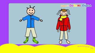 Clothes song  Vocabulary song  Gabors DoReMi English songs  Whos wearing blue [upl. by Lebatsirhc]