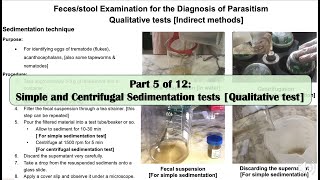 Part 5 Sedimentation test of faces or stool for the diagnosis of parasitism [upl. by Abas930]