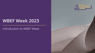 WBEF Week 2023  Introduction to WBEF Week 2023 [upl. by Ana655]