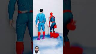 Bad man and spider man amp super man 😱 spiderman funny duet spidery comedy shorts shortsvideo [upl. by Lotz413]