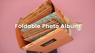 Foldable Photo Album  DIY Scrapbook Ideas [upl. by Hasina7]