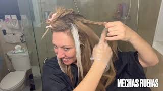 Mechas rubias en casa homestyle highlights [upl. by Lennon]