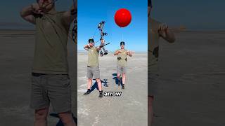 Helium Balloon Attached To Arrow 🤯 what will happen archery outdoors inventions [upl. by Ardussi]