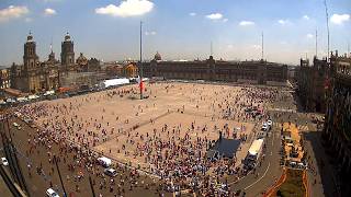 Sismo en la cdmx 19 de septiembre 2017 visto desde el Zócalo [upl. by Nylirem]