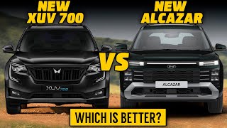 Alcazar 2024 vs xuv 700 2024  New alcazar facelift vs xuv 700 comparison  Which is better [upl. by Norahs]