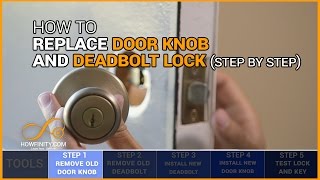 How to Replace a Door Knob and Deadbolt Lock Step By Step [upl. by Ashok]