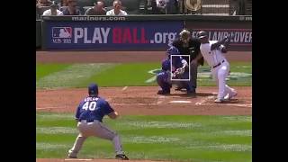 Bartolo Colon Takes Hard Line Drive [upl. by Piwowar298]