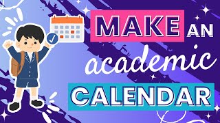 Creating a School or Academic Calendar with Canva  Plan Your Semesters Effectively [upl. by Onaicnop225]