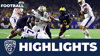 No 2 Washington falls short against No 1 Michigan  2024 CFP National Championship Highlights [upl. by Atinaw]