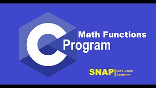 Mathematical Functions in C  C Program on Math Functions in Hindi  abs pow log10 exp [upl. by Cordula]