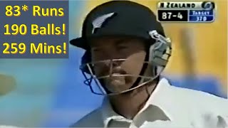 🇳🇿 CraigMcMillans match saving 83 190 Balls 8 Fours vs India Ahmedabad 2003 Batting 100 [upl. by Thorncombe]