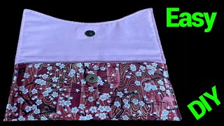 This Is The Most Easiest Wallet With Credit Card SlotsDIY Large Wallet Step By Step Sewing Tutorial [upl. by Sall302]