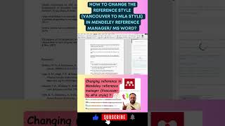 APA style of reference in New Mendeley reference manager apastyle mendeley apa cite citation [upl. by Eniarrol]