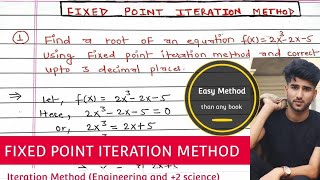 Fixed Point Iteration Method  Iteration method  Iteration method in Hindi  Numerical Method [upl. by Atilem13]