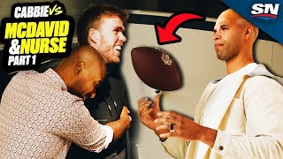 Connor McDavid amp Darnell Nurse Test Their Football Skills  Cabbie Vs [upl. by Yllus420]