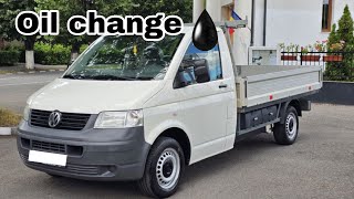 Volkswagen Transporter T5 19 TDi oil change [upl. by Hillinck592]