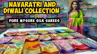 Bangalore Mysore silk sarees wholesale pricesingle piece courier service direct from manufacturers [upl. by Tnomal]