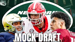 New York Jets 2024 7Round Mock Draft  Loading Up on Offense [upl. by Akimot]