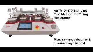 ASTM D4970 Standard Test Method for Pilling Resistance [upl. by Adner]