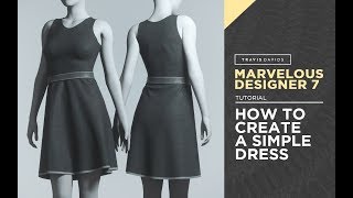 Marvelous Designer 7  How To Create A Simple Dress [upl. by Elly514]