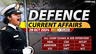 Defence Current Affairs 29 October 2024  For NDA CDS AFCAT SSB Interview [upl. by Ennaitsirhc]