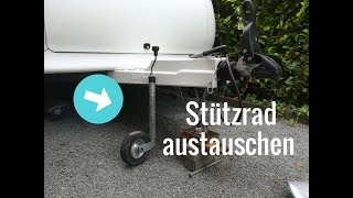 Wohnwagen Stützrad wechseln so gehts [upl. by Roti956]