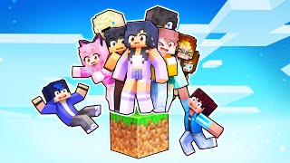 10 Friends On ONE BLOCK In Minecraft [upl. by Mcgee]