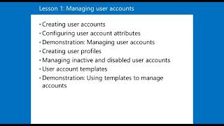 Windows Server Active Directory Module 2Managing objects in AD DS Overview [upl. by Eimia]