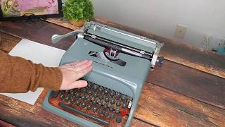 TYPING DEMO  1952 Underwood Olivetti Studio 44 [upl. by Yahsram888]