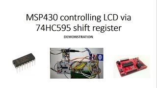 MSP430 communicating with LCD in 4 BIT mode via shift register 74HC595 [upl. by Zevahc]