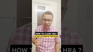 How to claim HRA in ITR if not claimed by the employer  hra itr yt shorts [upl. by Asilad708]