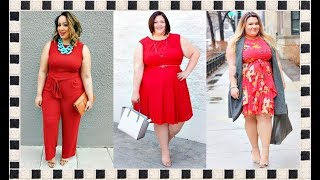 OUTFITS CON COLOR ROJO PLUS SIZE  HAUL ROPA PARA GORDITAS 2019 [upl. by Rodgiva]