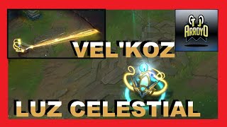 🎇VELKOZ LUZ CELESTIAL skin lol interacciones 2021 spotlight español ARCLIGHT league of legends🎇 [upl. by Arielle]