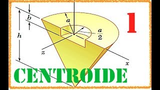 ESTATICA  centroide de un volumen  compuesto  ejercicio 5 97 PARTE 1 [upl. by Cooley]