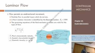 Continuum Mechanics – Ch10  Lecture 13 – Laminar and Turbulent Flows [upl. by Ameg]