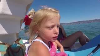 TWO CHILDREN ALONE ON A PEDAL BOAT [upl. by Paris]