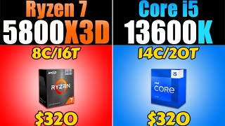 R7 5800X3D vs i513600K  How Much Performance Difference [upl. by Annim]