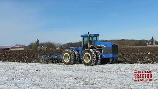 Plowing in the Snow New Holland 9684 4wd Tractor [upl. by Feola325]