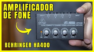 Amplificador de Fones e ouvido Behriger MicroAmp HA400 Review completo [upl. by Miculek]