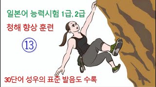 일본어 능력시험 1급 2급 독해 청해 능력 향상 훈련히어링amp리스닝 훈련  열 셋 [upl. by Einned]