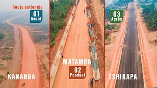 EVOLUTION DES TRAVAUX DE LA ROUTE NATIONALE NUM 01 KANANGATSHIKAPAAOUT 2024 [upl. by Aphra]