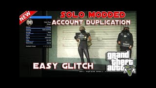 SOLO GTA ONLINE DUPLICATE YOUR MODDED ACCOUNTS GTA 5 ACCOUNT DUPLICATION GLITCH STILL WORKING [upl. by Yroggerg72]