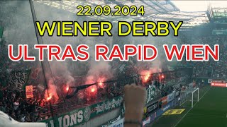 ULTRAS Rapid Wien Wiener Derby  22092024 [upl. by Jolie]