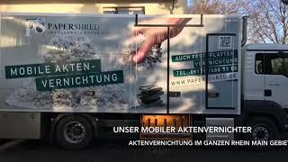 Aktenvernichtung vor Ort im Lkw [upl. by Arahsat]