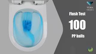 Vera A032 Toilet Bowl Rimless Flushing Product Demo [upl. by Docia]