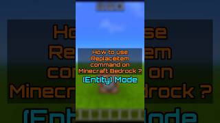 How to use Replaceitem Entity command on Minecraft Bedrock [upl. by Radloff]