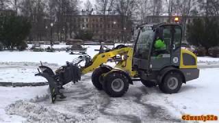 4K Wacker Neuson WL38 Plowing Snow [upl. by Clementine]