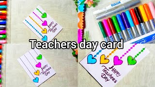 Teachers Day Card making ideas l DIY Easy White Paper card l Handmade Craft for teacher teachersday [upl. by Annaitsirhc357]